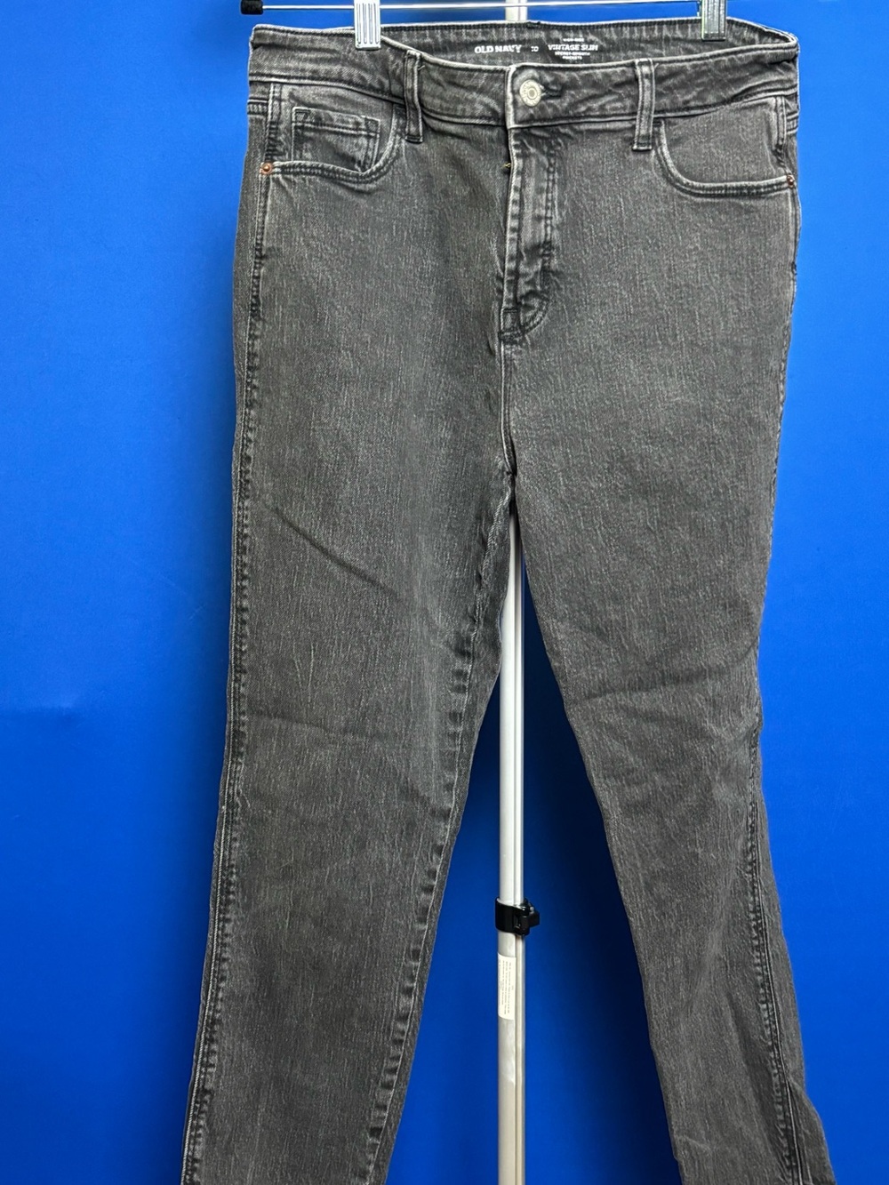 Old Navy Women's Stone Wash Black Vintage Slim High-Rise Size 10